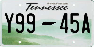 TN license plate Y9945A