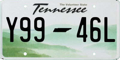 TN license plate Y9946L
