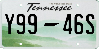 TN license plate Y9946S
