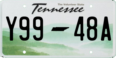 TN license plate Y9948A