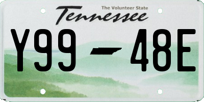 TN license plate Y9948E
