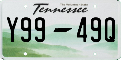TN license plate Y9949Q