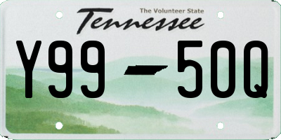 TN license plate Y9950Q