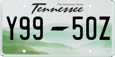 TN license plate Y9950Z