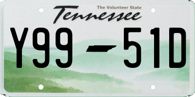 TN license plate Y9951D