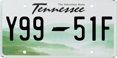 TN license plate Y9951F
