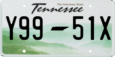 TN license plate Y9951X