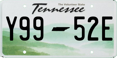 TN license plate Y9952E