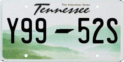 TN license plate Y9952S
