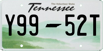 TN license plate Y9952T
