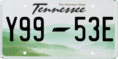 TN license plate Y9953E
