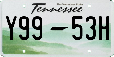 TN license plate Y9953H