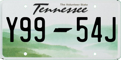 TN license plate Y9954J