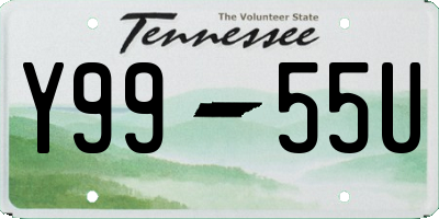 TN license plate Y9955U