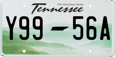 TN license plate Y9956A