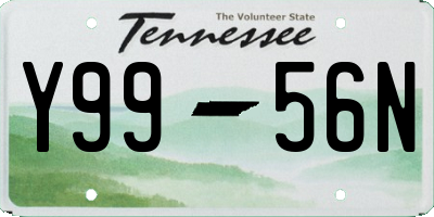 TN license plate Y9956N
