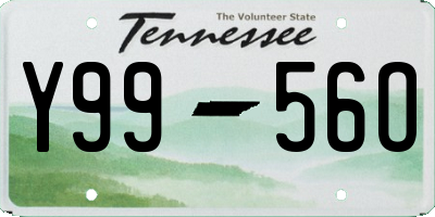TN license plate Y9956O