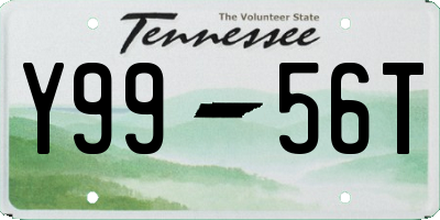TN license plate Y9956T