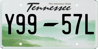 TN license plate Y9957L