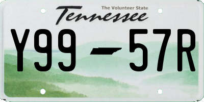 TN license plate Y9957R