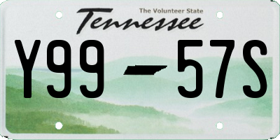 TN license plate Y9957S