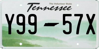 TN license plate Y9957X