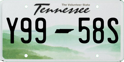 TN license plate Y9958S