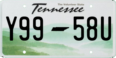 TN license plate Y9958U