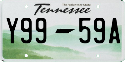 TN license plate Y9959A