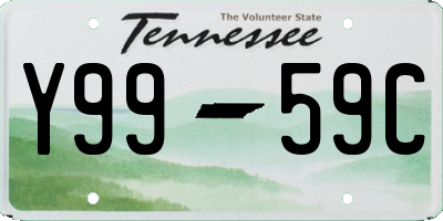 TN license plate Y9959C