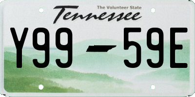 TN license plate Y9959E