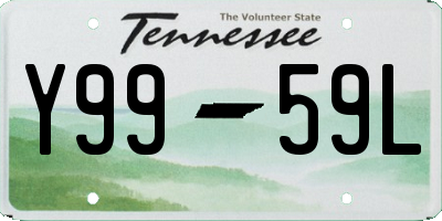 TN license plate Y9959L