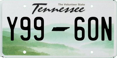 TN license plate Y9960N