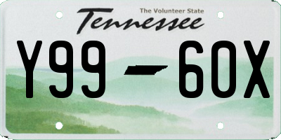 TN license plate Y9960X