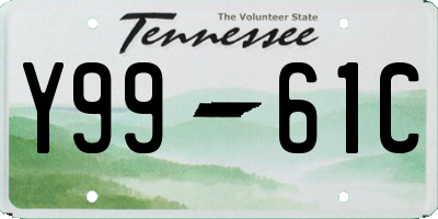 TN license plate Y9961C