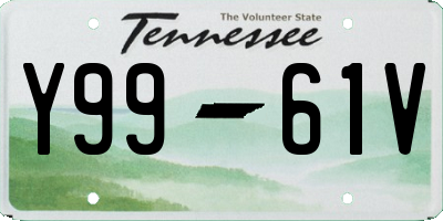 TN license plate Y9961V