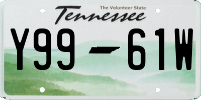 TN license plate Y9961W