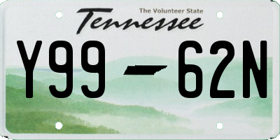 TN license plate Y9962N