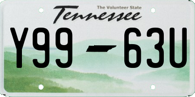 TN license plate Y9963U