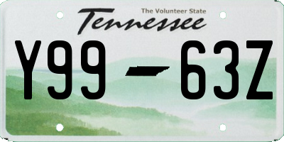 TN license plate Y9963Z