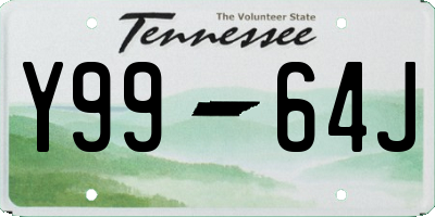 TN license plate Y9964J