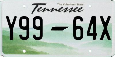 TN license plate Y9964X