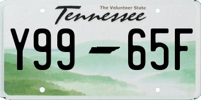 TN license plate Y9965F