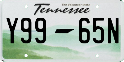TN license plate Y9965N