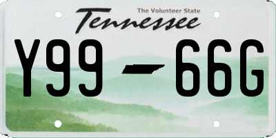 TN license plate Y9966G