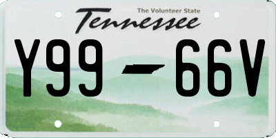 TN license plate Y9966V