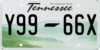 TN license plate Y9966X