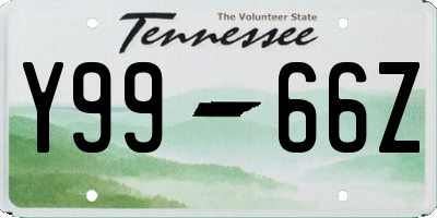 TN license plate Y9966Z
