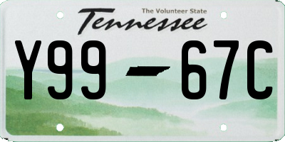 TN license plate Y9967C