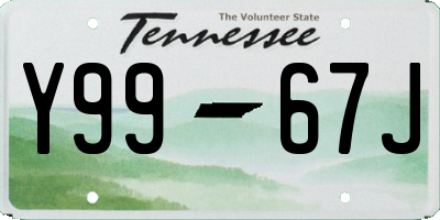 TN license plate Y9967J